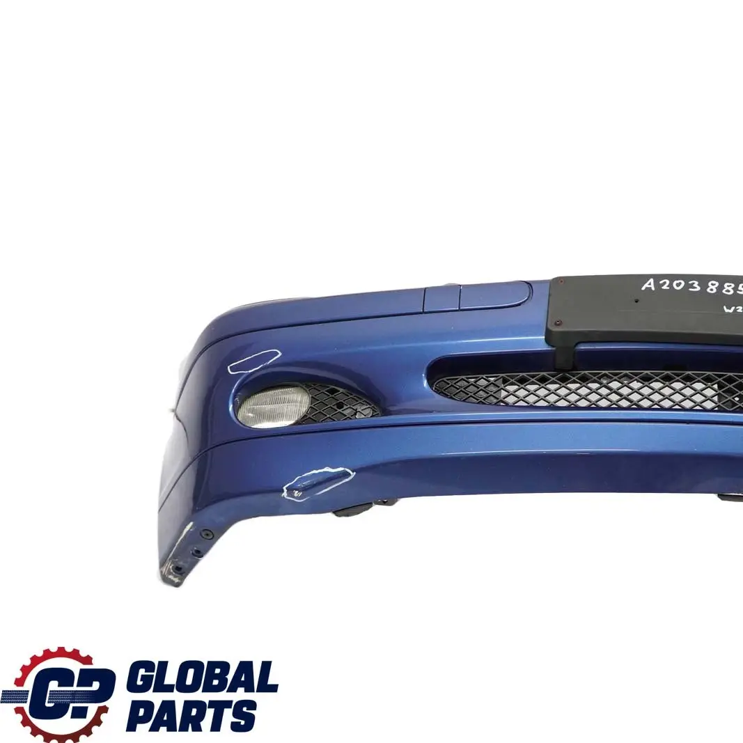 Mercedes-Benz C Klasse W203 Stossfänger Vorn Jaspisblau Blau Metallic - 345 für mit Teilenummer A2038850025 Mercedes-Benz C Klasse W203 Stossfänger Vorn Jaspisblau Blau Metallic - 345 - SKU A2038850025-JAS - Teilenummer A2038850025