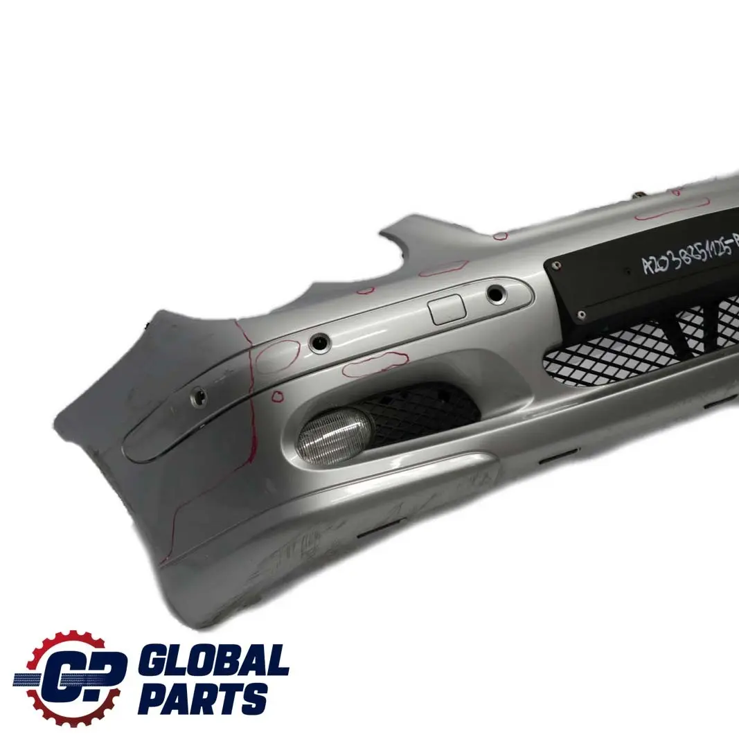  Mercedes-Benz C-Class W203 CL203 Front Bumper Trim Panel Brilliant Silver - 744 - SKU A2038851125-BRS - Part number A2038851125