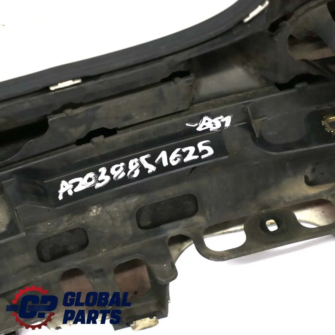 Mercedes-Benz C W203 Rear Bumper Trim Panel Brilliant Silver Metallic - 744 to with Part number A2038851625 Mercedes-Benz C W203 Rear Bumper Trim Panel Brilliant Silver Metallic - 744 - SKU A2038851625-BS1 - Part number A2038851625