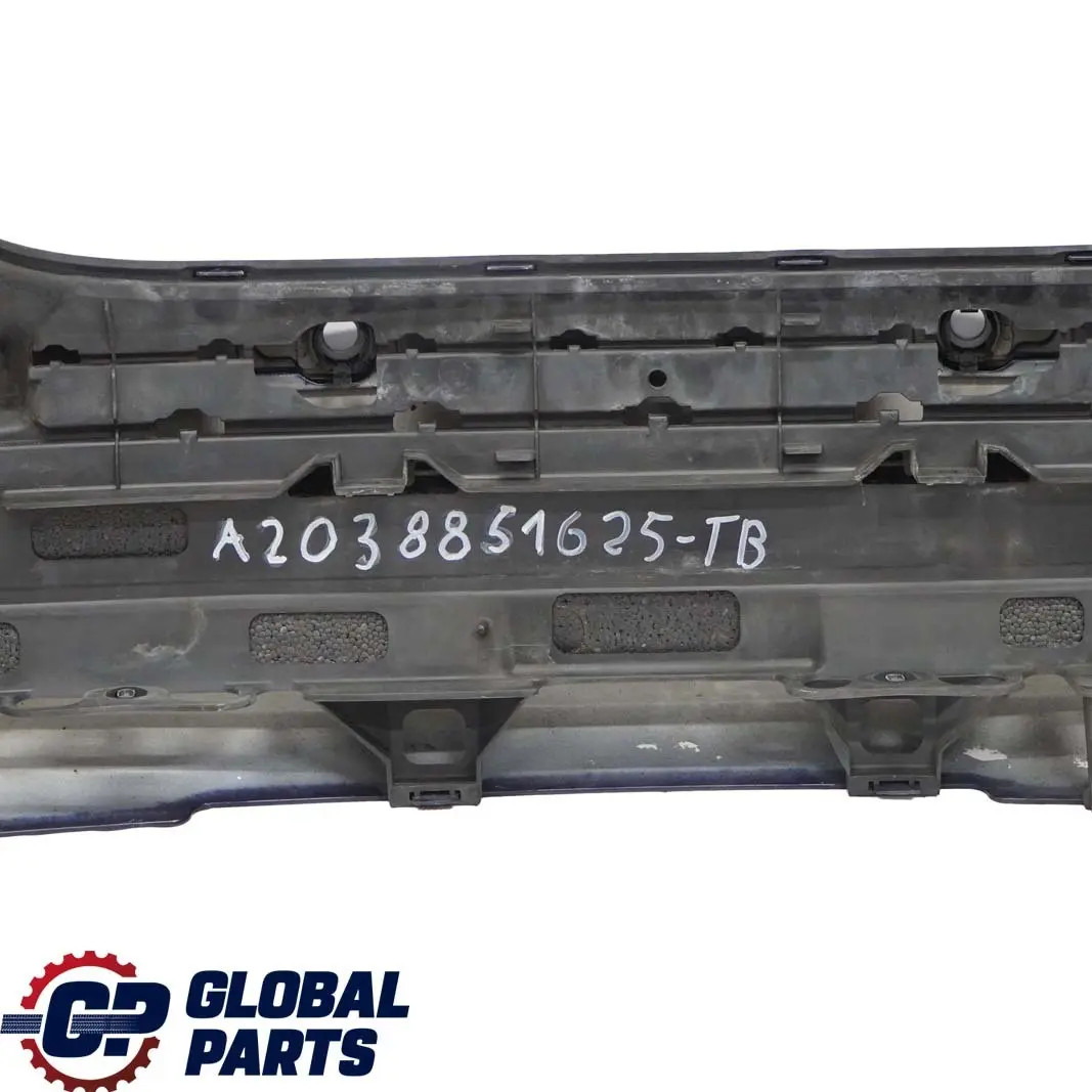 Mercedes-Benz C W203 Rear Bumper Trim Panel Tanzanitblau Tanzanite Blue - 359 to with Part number A2038851625 Mercedes-Benz C W203 Rear Bumper Trim Panel Tanzanitblau Tanzanite Blue - 359 - SKU A2038851625-TB - Part number A2038851625