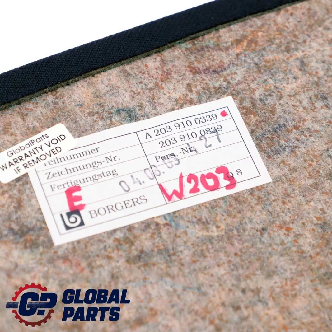 Schienale Sedile Anteriore Pannello Antracite per Mercedes W203 con numero di parte A2039100339 Mercedes W203 Schienale Sedile Anteriore Pannello Antracite - SKU A2039100339 - Numero di parte A2039100339