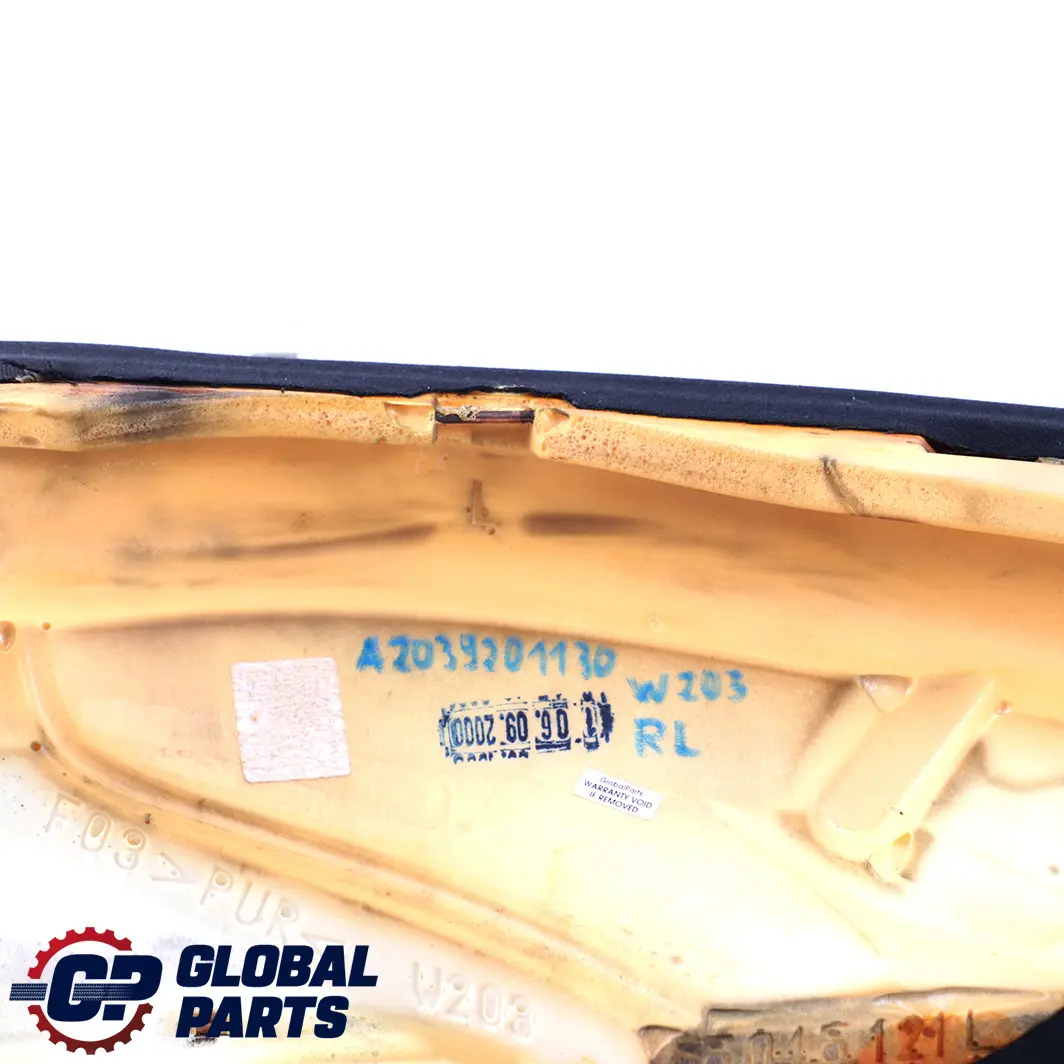 Mercedes-Benz C W203 Rear Seat Backrest Left N/S Lateral Trim Panel Anthracite to with Part number A2039201130 Mercedes-Benz C W203 Rear Seat Backrest Left N/S Lateral Trim Panel Anthracite - SKU A2039201130 - Part number A2039201130