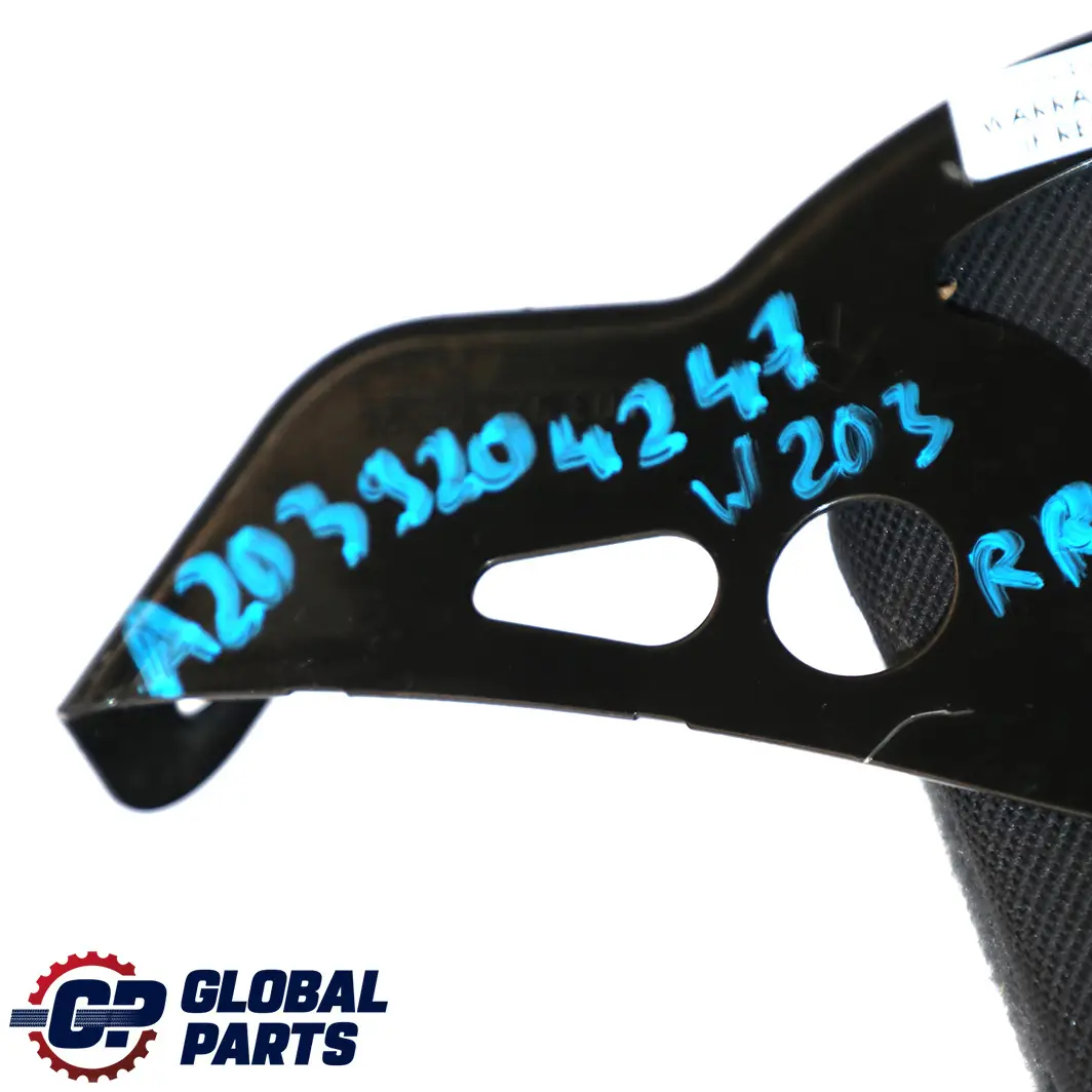 Mercedes Benz Classe C W203 Sedile Posteriore Destra Resto Fodera Tessuto Nero - SKU A2039204247 - Numero di parte A2039204247