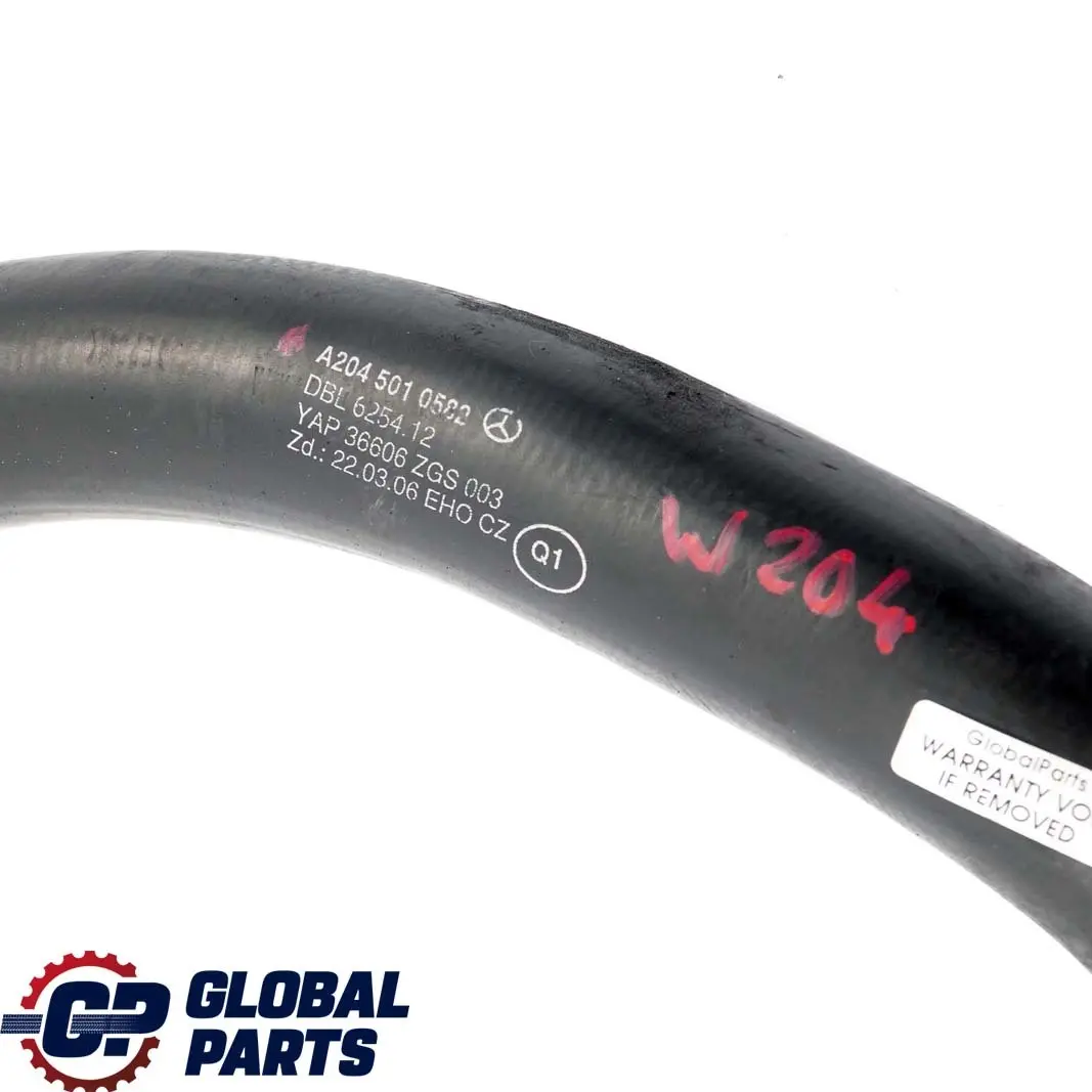  Mercedes-Benz C-Class W204 200 220 CDI Engine Radiator Left N/S Coolant Hose - SKU A2045010582 - Part number A2045010582