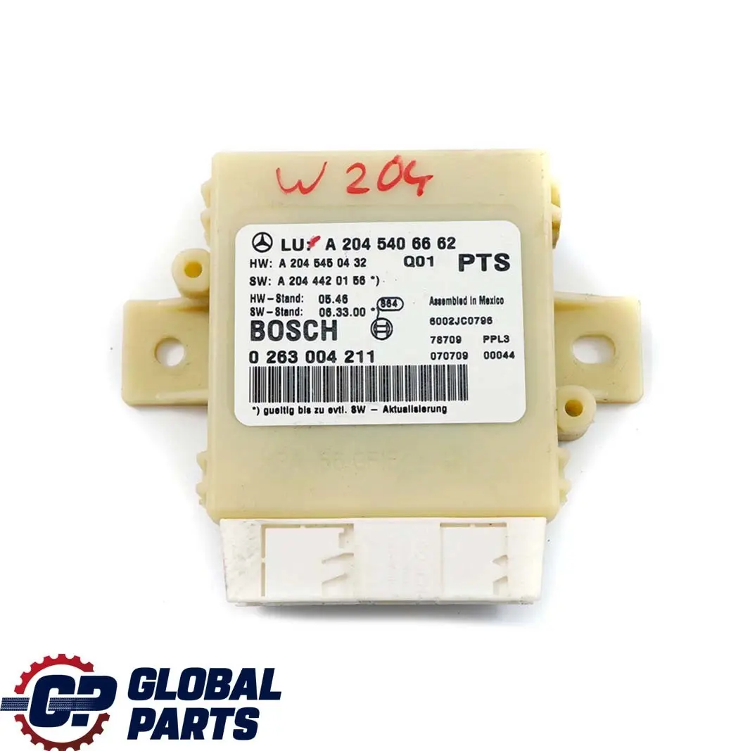 PDC Sensore Parcheggio Modulo Controllo Distanza per Mercedes C W204 con numero di parte A2045406662 Mercedes C W204 PDC Sensore Parcheggio Modulo Controllo Distanza - SKU A2045406662 - Numero di parte A2045406662