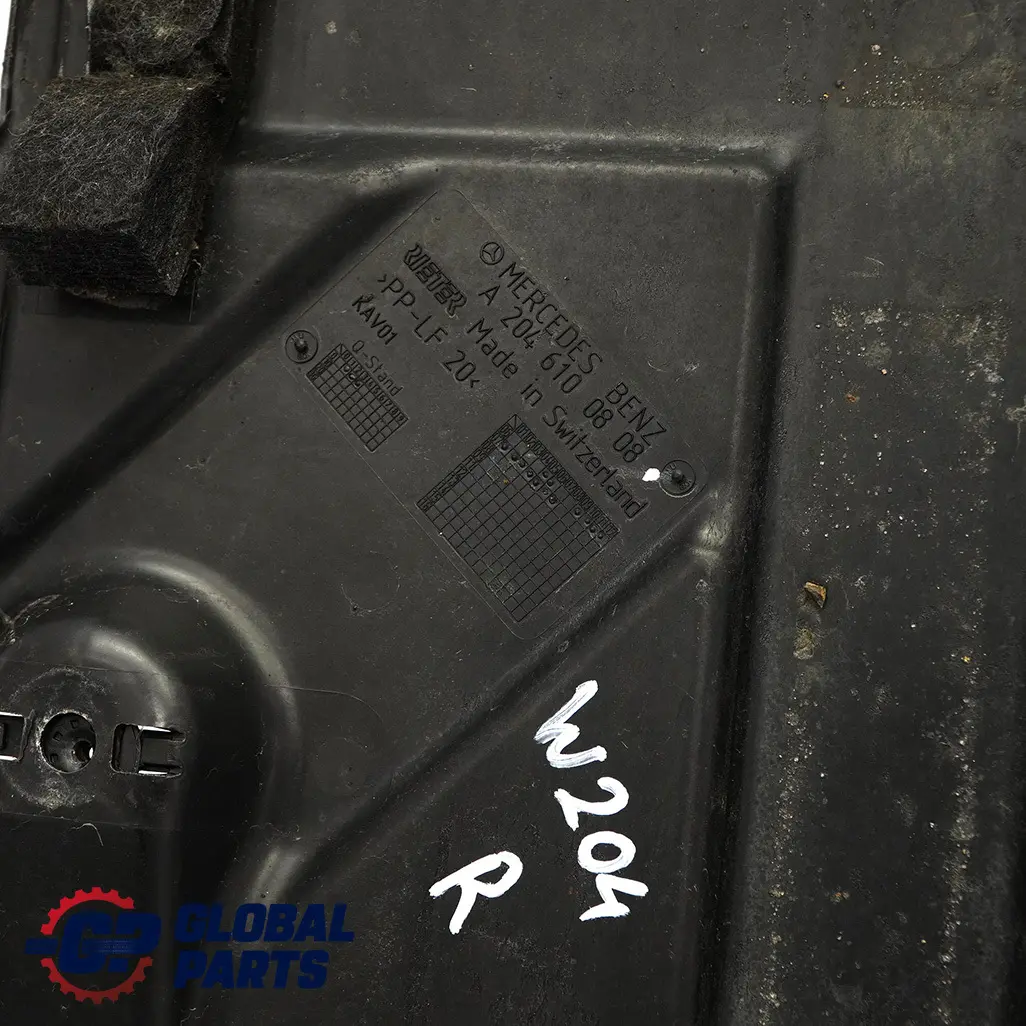 Mercedes W204 Derecha Underride Escudo del panel de deslizamiento bajo - SKU A2046100808 - Número de pieza A2046100808