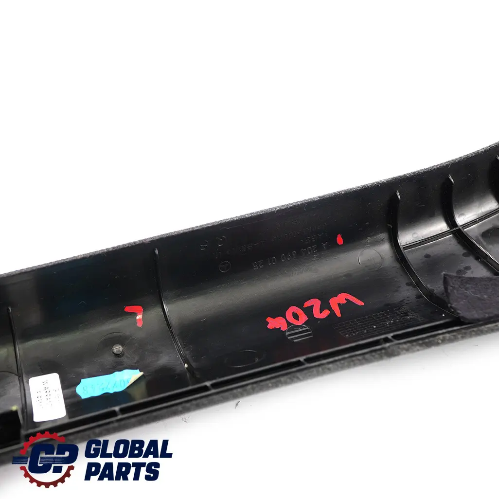 Mercedes-Benz C W204 Front Left A-Pillar Cover Panel Cloth Black to with Part number A2046900125 Mercedes-Benz C W204 Front Left A-Pillar Cover Panel Cloth Black - SKU A2046900125 - Part number A2046900125