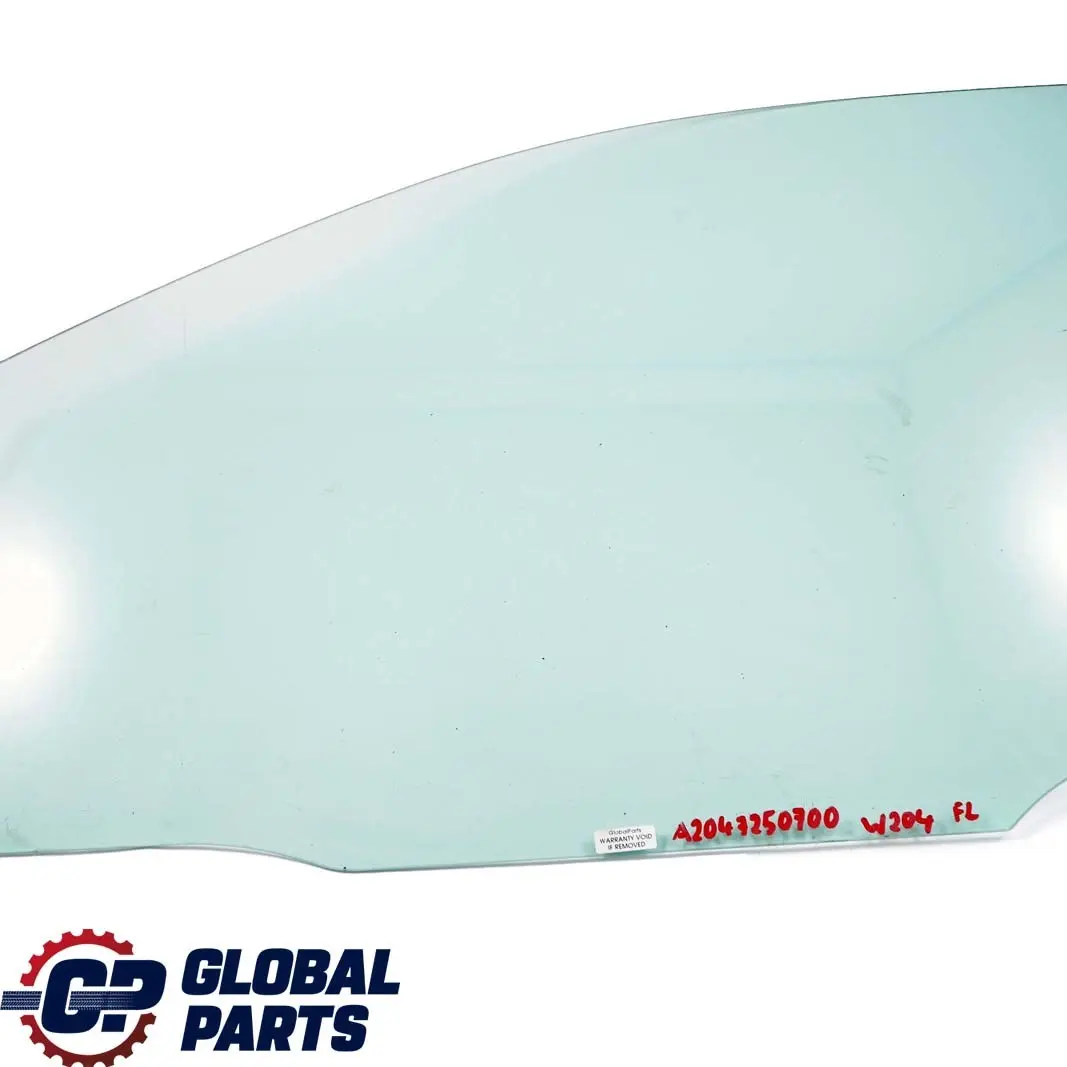 Mercedes W204 Window Glass Green AS2 Front Left N/S - SKU A2047250700 - Part number A2047250700