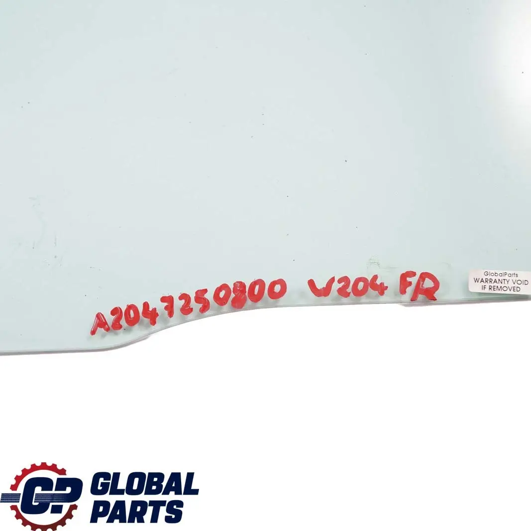 Vitre avant droite verte AS2 pour Mercedes W204 à propos du numéro de pièce A2047250800 Mercedes W204 Vitre avant droite verte AS2 - SKU A2047250800 - Numéro de pièce A2047250800