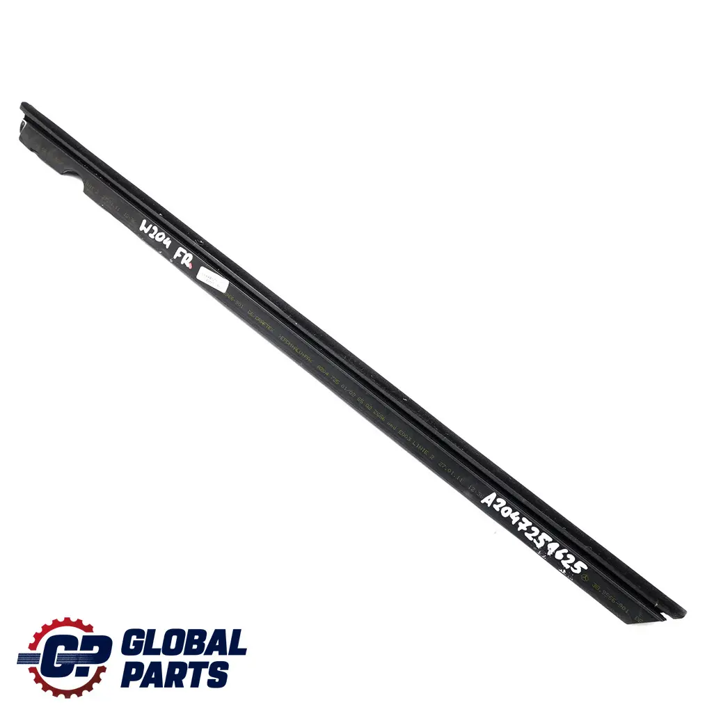 Front Right O/S Door Window Inside Interior Seal Rail to Mercedes C W204 with Part number A2047250265 Mercedes C W204 Front Right O/S Door Window Inside Interior Seal Rail - SKU A2047250265 - Part number A2047250265