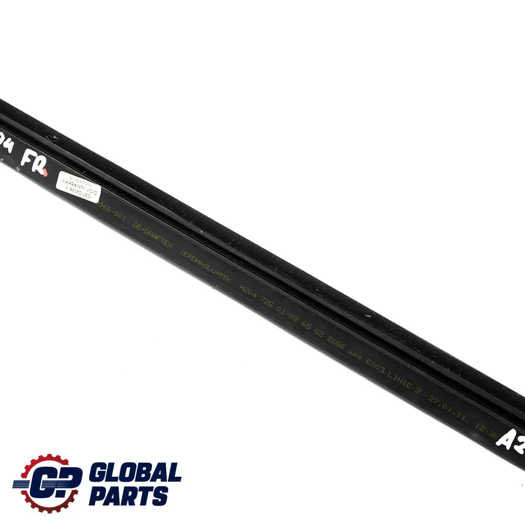 Mercedes C W204 Front Right O/S Door Window Inside Interior Seal Rail - SKU A2047250265 - Part number A2047250265