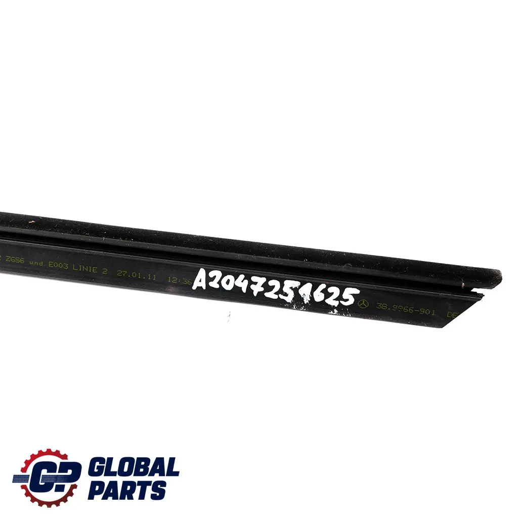 Mercedes C W204 Front Right O/S Door Window Inside Interior Seal Rail - SKU A2047250265 - Part number A2047250265