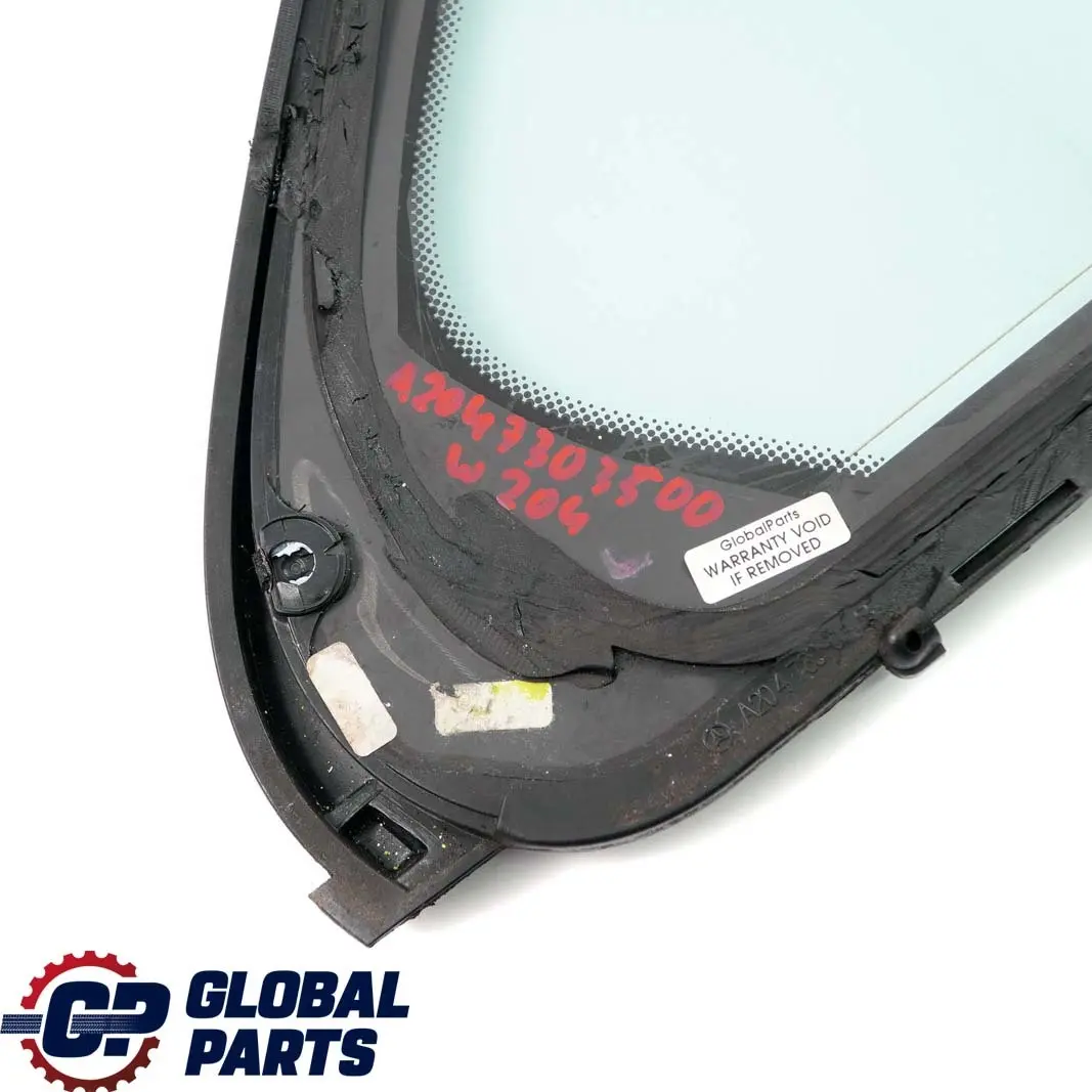 Mercedes W204 Finestrino Laterale Verde AS2 Posteriore Sinistro - SKU A2047303500 - Numero di parte A2047303500
