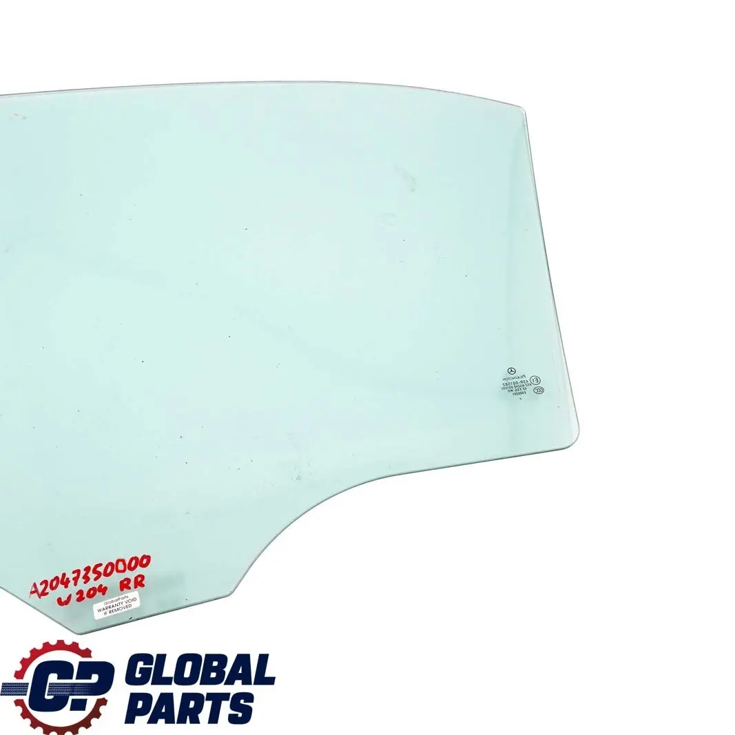 Mercedes-Benz C-Class W204 Saloon Rear Right O/S Window Glass Green AS2 to with Part number A2047350000 Mercedes-Benz C-Class W204 Saloon Rear Right O/S Window Glass Green AS2 - SKU A2047350000 - Part number A2047350000