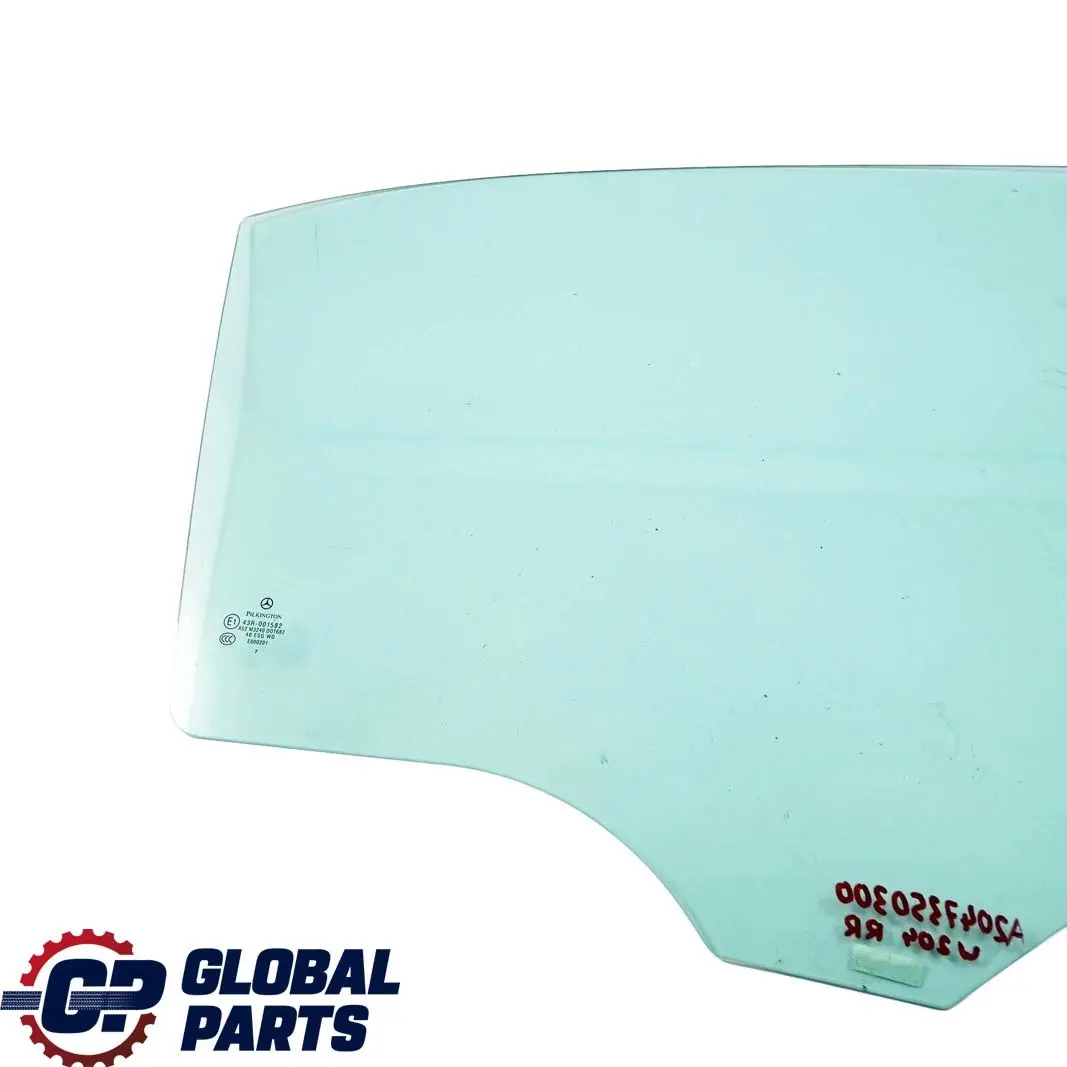  Mercedes-Benz C-Class W204 Saloon Rear Right O/S Window Glass Green AS2 - SKU A2047350000 - Part number A2047350000