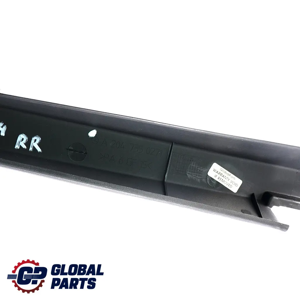 Mercedes-Benz C-Class W204 Saloon Rear Right O/S Door Window Frame Trim Cover to with Part number A2047350271 Mercedes-Benz C-Class W204 Saloon Rear Right O/S Door Window Frame Trim Cover - SKU A2047350271 - Part number A2047350271