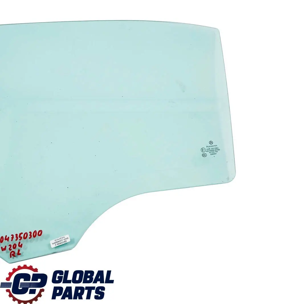  Mercedes-Benz C-Class W204 Saloon Rear Left N/S Window Glass Green AS2 - SKU A2047350300 - Part number A2047350300