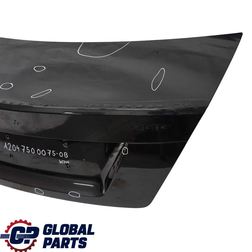  Mercedes-Benz C-Class W204 Saloon Boot Trunk Lid Tailgate Obsidian Black - 197 - SKU A2047500075-OB - Part number A2047500075