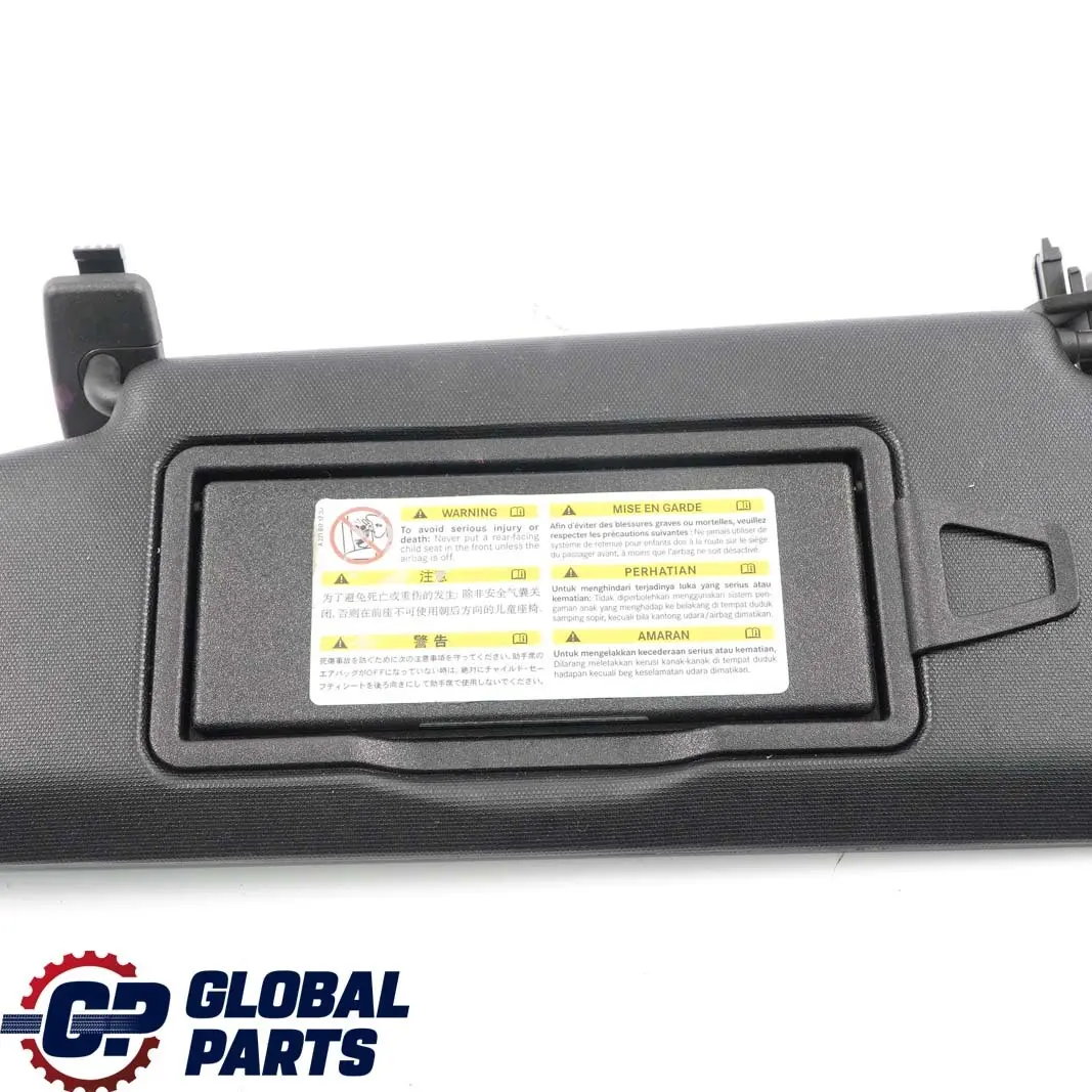 Mercedes W204 Left N/S Sun Visor Cover Trim Black - SKU A2048104510 - Part number A2048104510