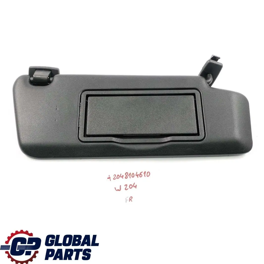 Mercedes-Benz W204 Right O/S Sun Visor Cover Trim Black to with Part number A2048104610 Mercedes-Benz W204 Right O/S Sun Visor Cover Trim Black - SKU A2048104610 - Part number A2048104610