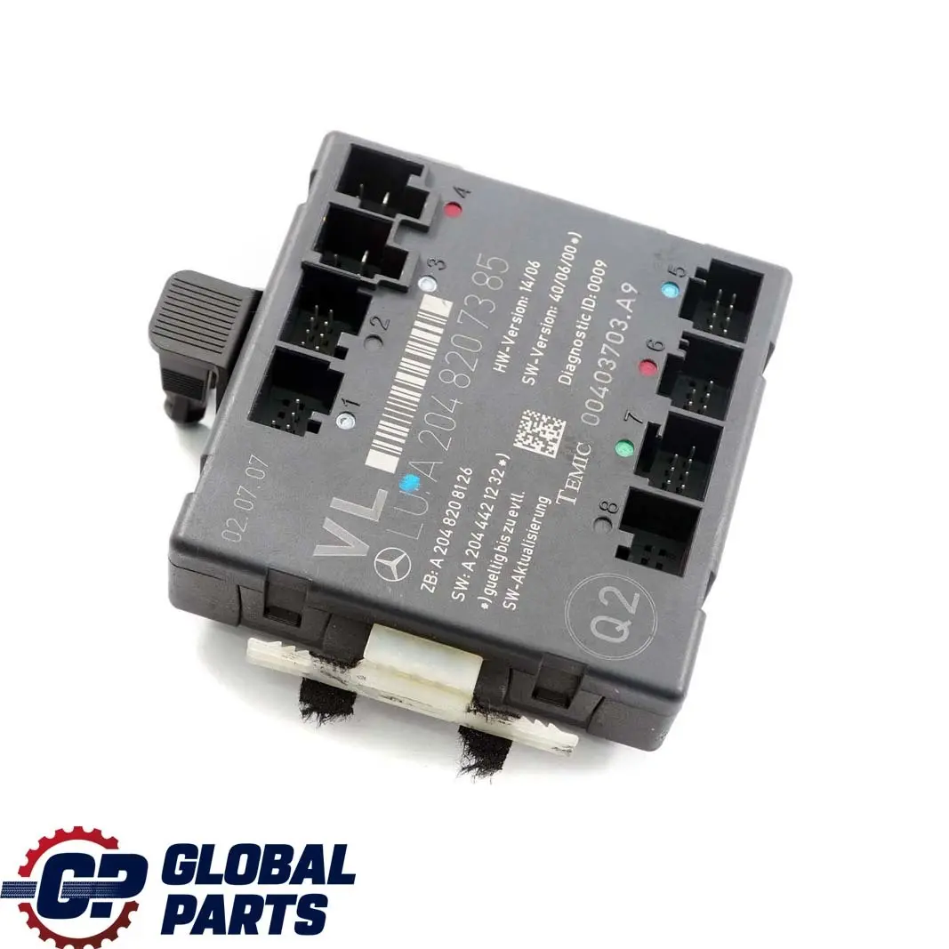 Puerta delantera izquierda Módulo unidad de control para Mercedes C W204 con número de pieza A2048207385 Mercedes C W204 Puerta delantera izquierda Módulo unidad de control - SKU A2048207385 - Número de pieza A2048207385