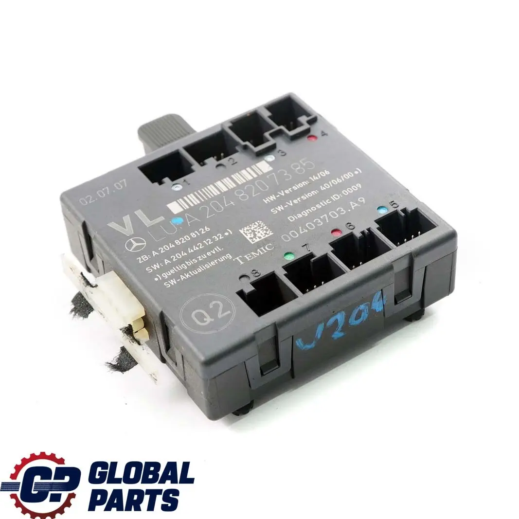 Puerta delantera izquierda Módulo unidad de control para Mercedes C W204 con número de pieza A2048207385 Mercedes C W204 Puerta delantera izquierda Módulo unidad de control - SKU A2048207385 - Número de pieza A2048207385