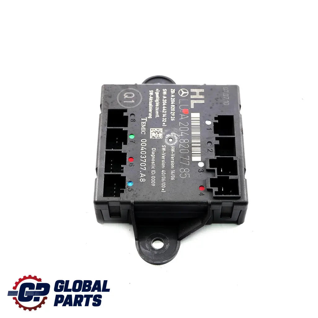 Porta posteriore sinistra Modulo unità di controllo per Mercedes W204 con numero di parte A2048207785 Mercedes W204 Porta posteriore sinistra Modulo unità di controllo - SKU A2048207785 - Numero di parte A2048207785