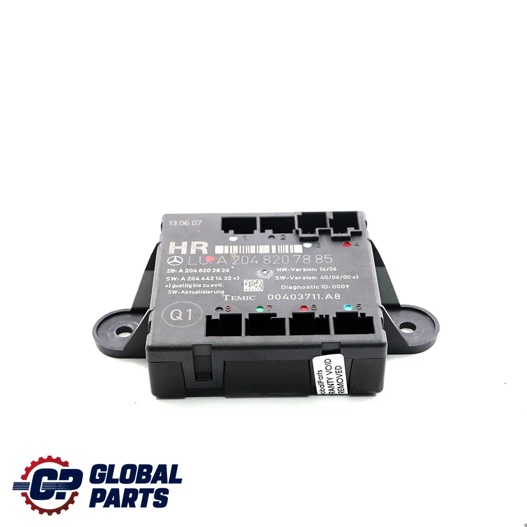 Mercedes-Benz Clase C W204 Rear Right Door Control Unit Module para con número de pieza A2048207885 Mercedes-Benz Clase C W204 Rear Right Door Control Unit Module - SKU A2048207885 - Número de pieza A2048207885
