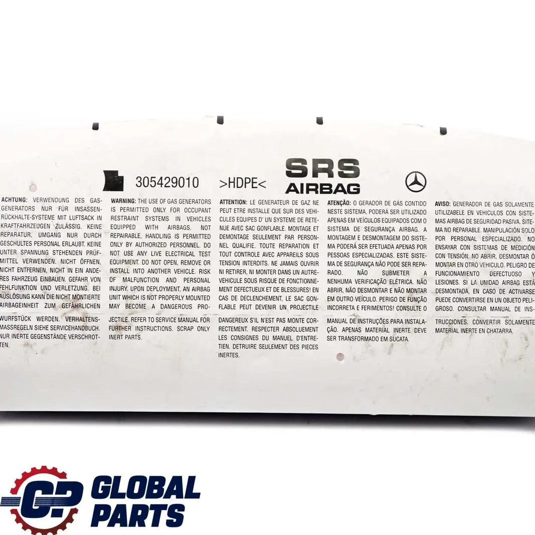 Side Front Dashboard Airbag to Mercedes W204 Passenger with Part number A2048600005 Mercedes W204 Passenger Side Front Dashboard Airbag - SKU A2048600005 - Part number A2048600005