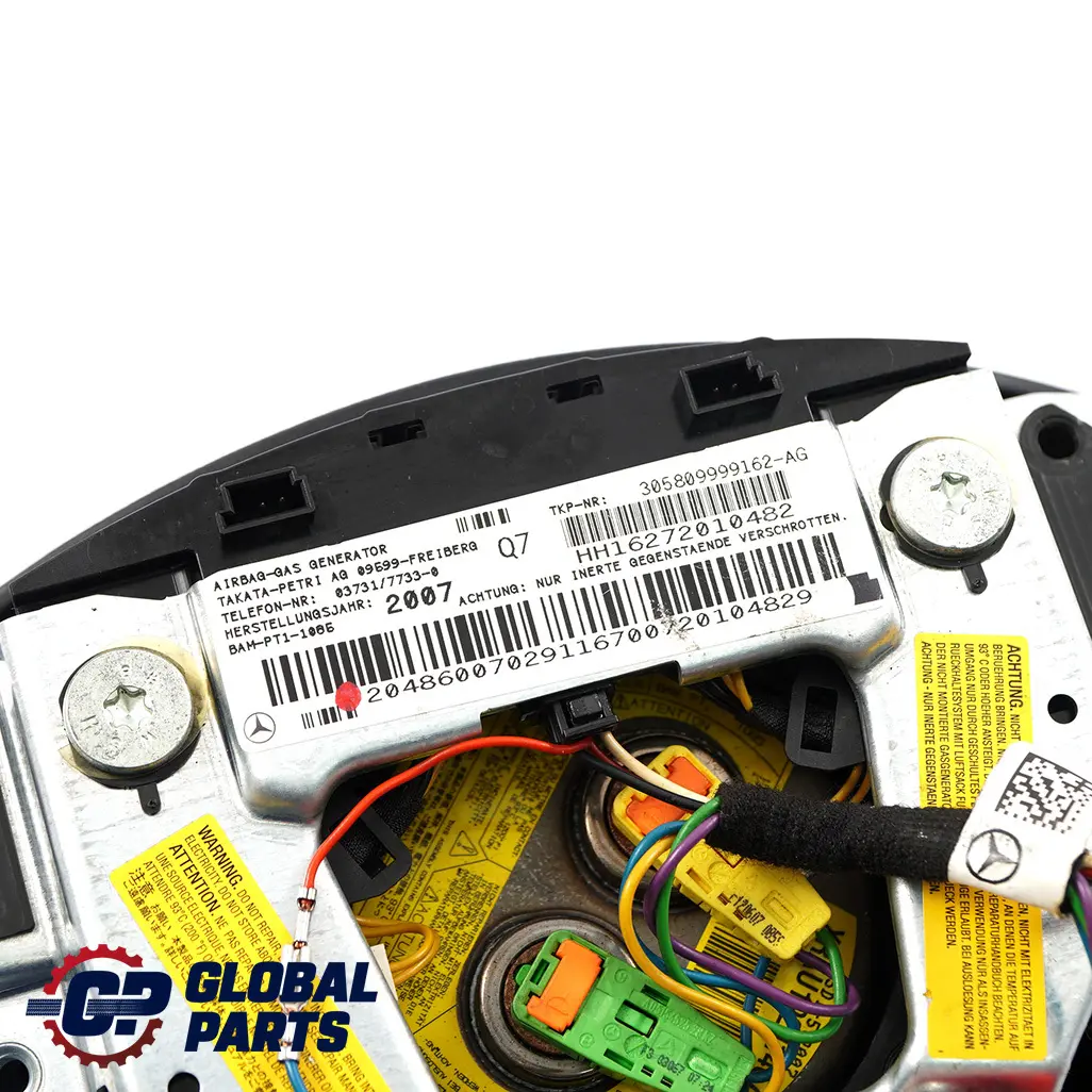 Mercedes-Benz C-Class W204 Steering Wheel Airbag Air Bag Black to with Part number A2048600702 Mercedes-Benz C-Class W204 Steering Wheel Airbag Air Bag Black - SKU A2048600702 - Part number A2048600702