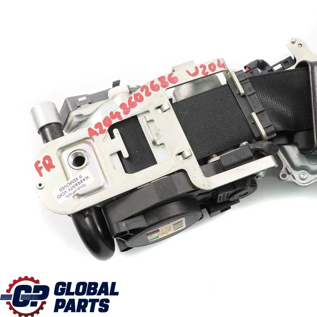  Mercedes-Benz C-Class W204 Front Right O/S Seat Belt Black A2048607685 - SKU A2048602686 - Part number A2048602686