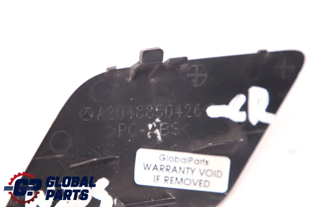 Benz C Class W204 Front Bumper Towing Eye Flap Trim Cover Carneol Red to Mercedes with Part number A2048850426 Mercedes Benz C Class W204 Front Bumper Towing Eye Flap Trim Cover Carneol Red - SKU A2048850426-CR - Part number A2048850426