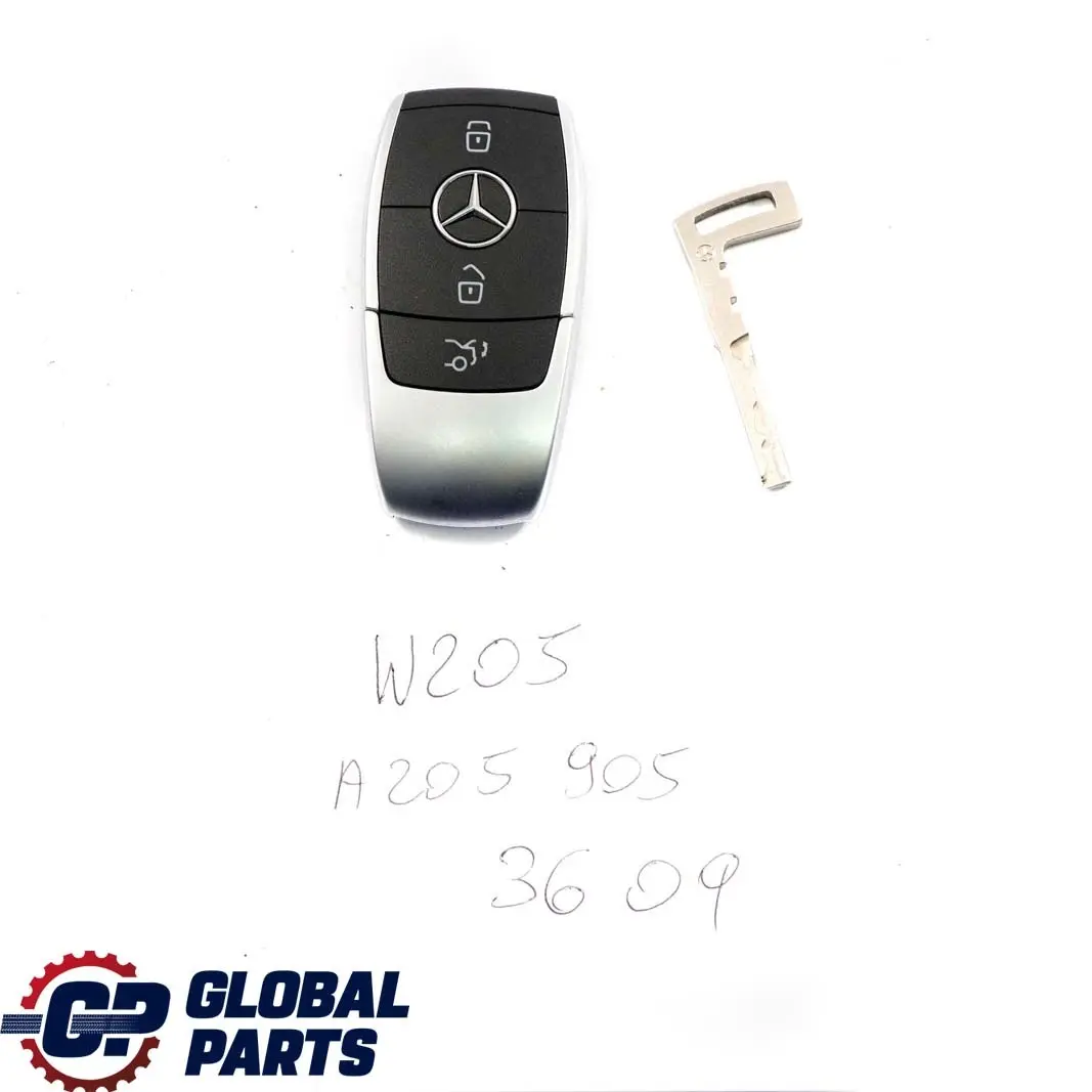 Radio Remote Alarm Key Fob Button to Mercedes W177 W205 W213 W222 with Part number A2059053609 Mercedes W177 W205 W213 W222 Radio Remote Alarm Key Fob Button - SKU A2059053609 - Part number A2059053609