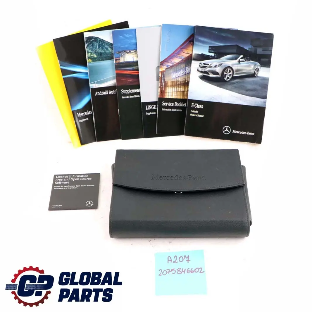 Mercedes E-Class A207 Service Booklet Book Set Pouch Case Wallet A2075846602