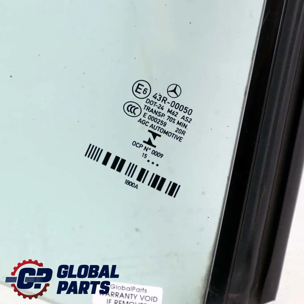 Ventana Trasera Derecha Cristal AS2 para Mercedes A207 Convertible con número de pieza A2076701800 Mercedes A207 Convertible Ventana Trasera Derecha Cristal AS2 - SKU A2076701800 - Número de pieza A2076701800