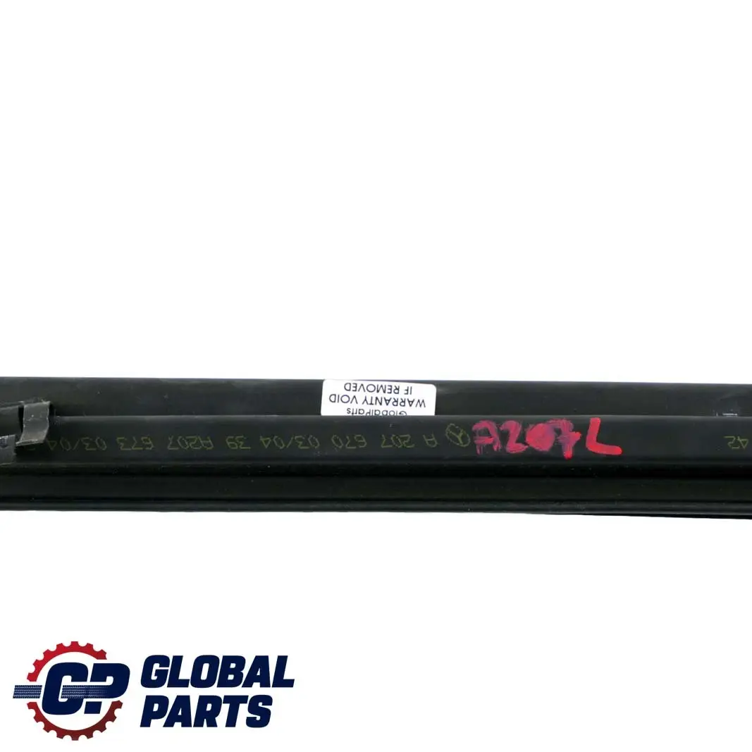 Mercedes-Benz E-Class A207 Rear Left N/S Door Window Rail Sealing Strip to with Part number A2076730321 Mercedes-Benz E-Class A207 Rear Left N/S Door Window Rail Sealing Strip - SKU A2076730321 - Part number A2076730321