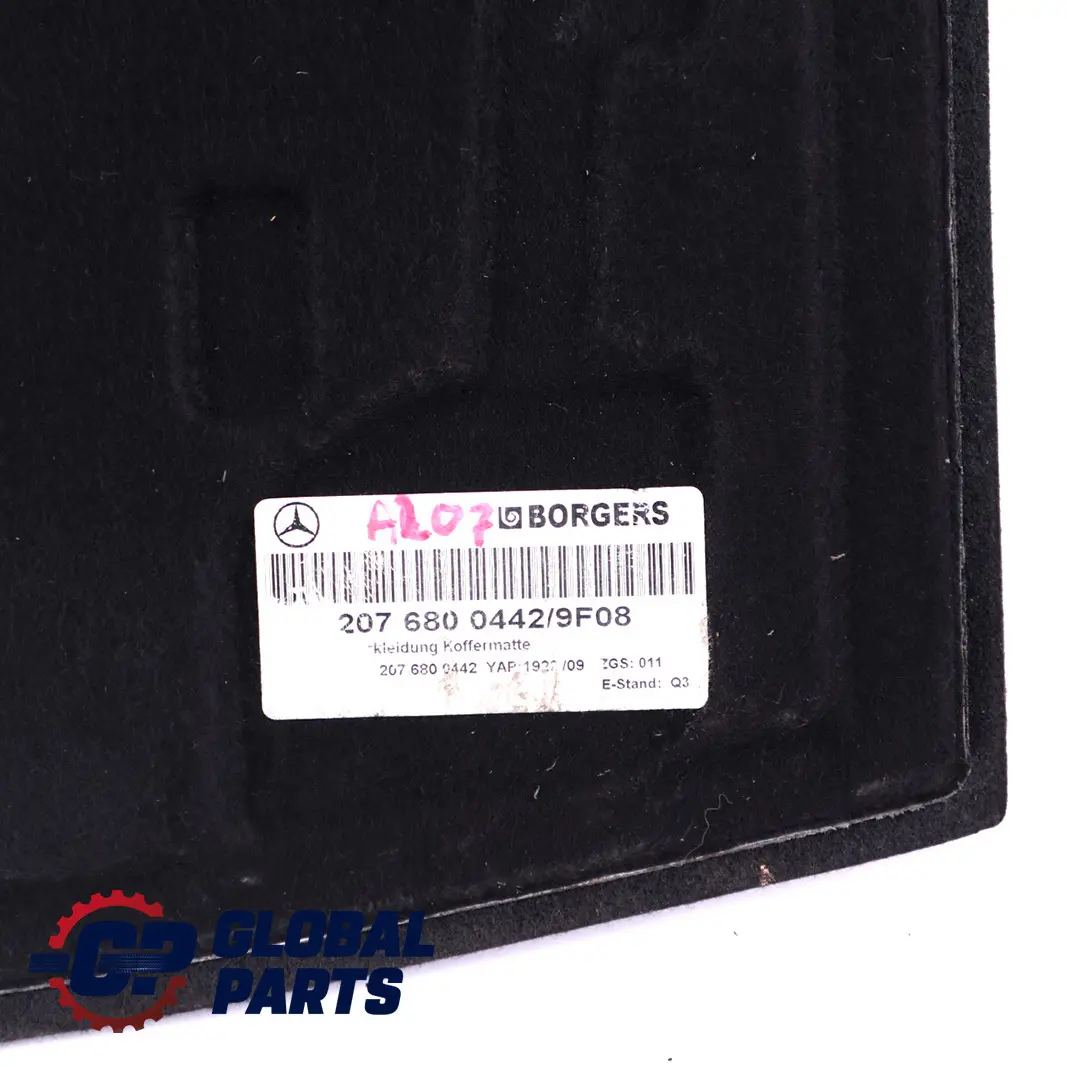 Mercedes W207 Cabrio A207 Rear Boot Trunk Floor Carpet Trim Panel - SKU A2076800442 - Part number A2076800442