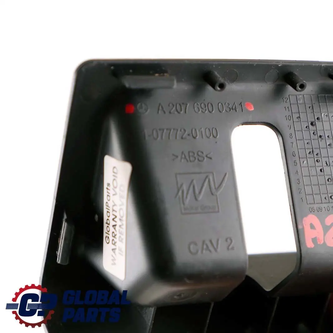 Mercedes-Benz E A207 Convertible Trunk Boot Tailgate Lock Cover to with Part number A2076900341 Mercedes-Benz E A207 Convertible Trunk Boot Tailgate Lock Cover - SKU A2076900341 - Part number A2076900341