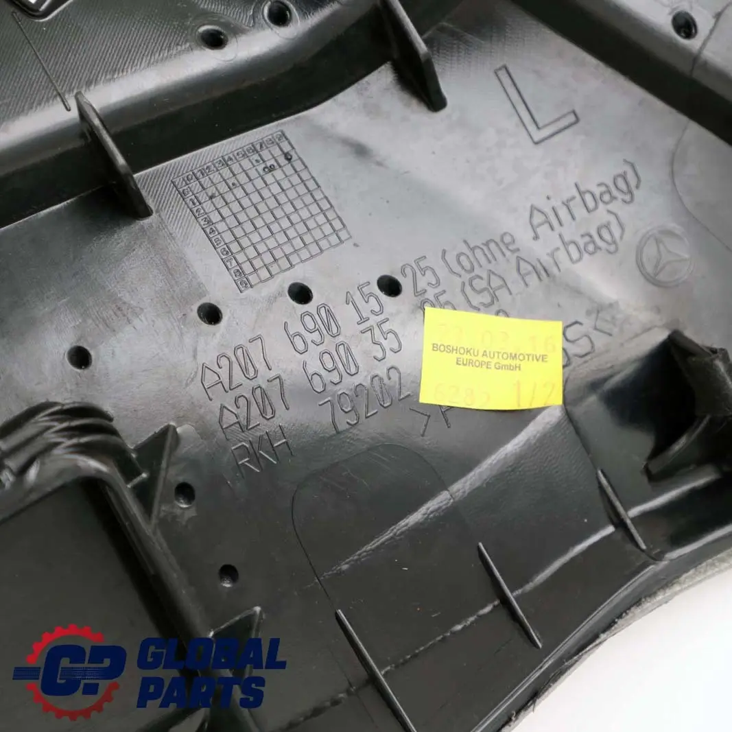  Mercedes-Benz E-Klasse A207 Seitenverkleidung Hinten Links Schwarz - SKU A2076901525 - Teilenummer A2076901525