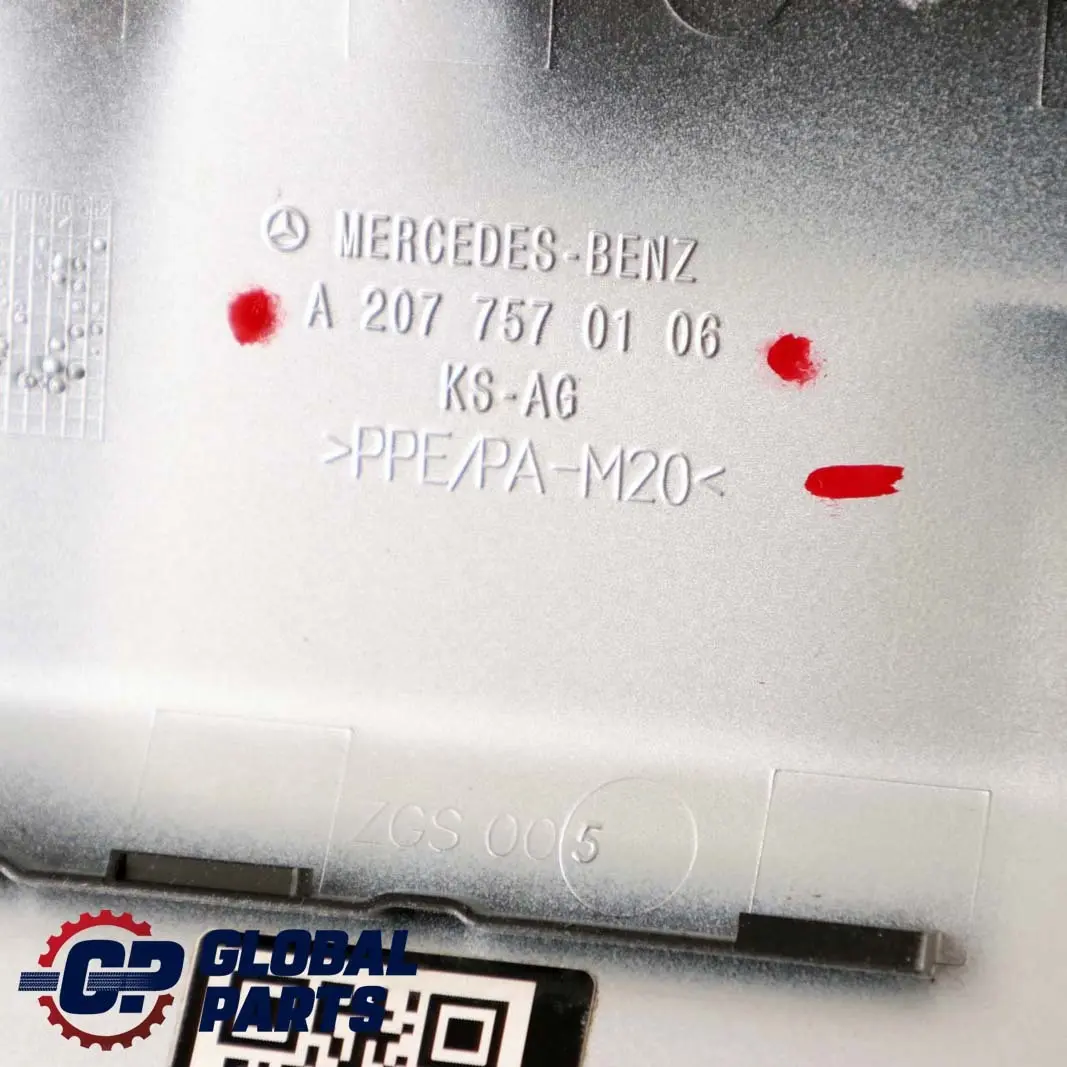Mercedes-Benz E-Class W207 Fuel Filler Flap Cover Iridium Silver Metallic - 775 to with Part number A2077570106 Mercedes-Benz E-Class W207 Fuel Filler Flap Cover Iridium Silver Metallic - 775 - SKU A2077570106 - Part number A2077570106
