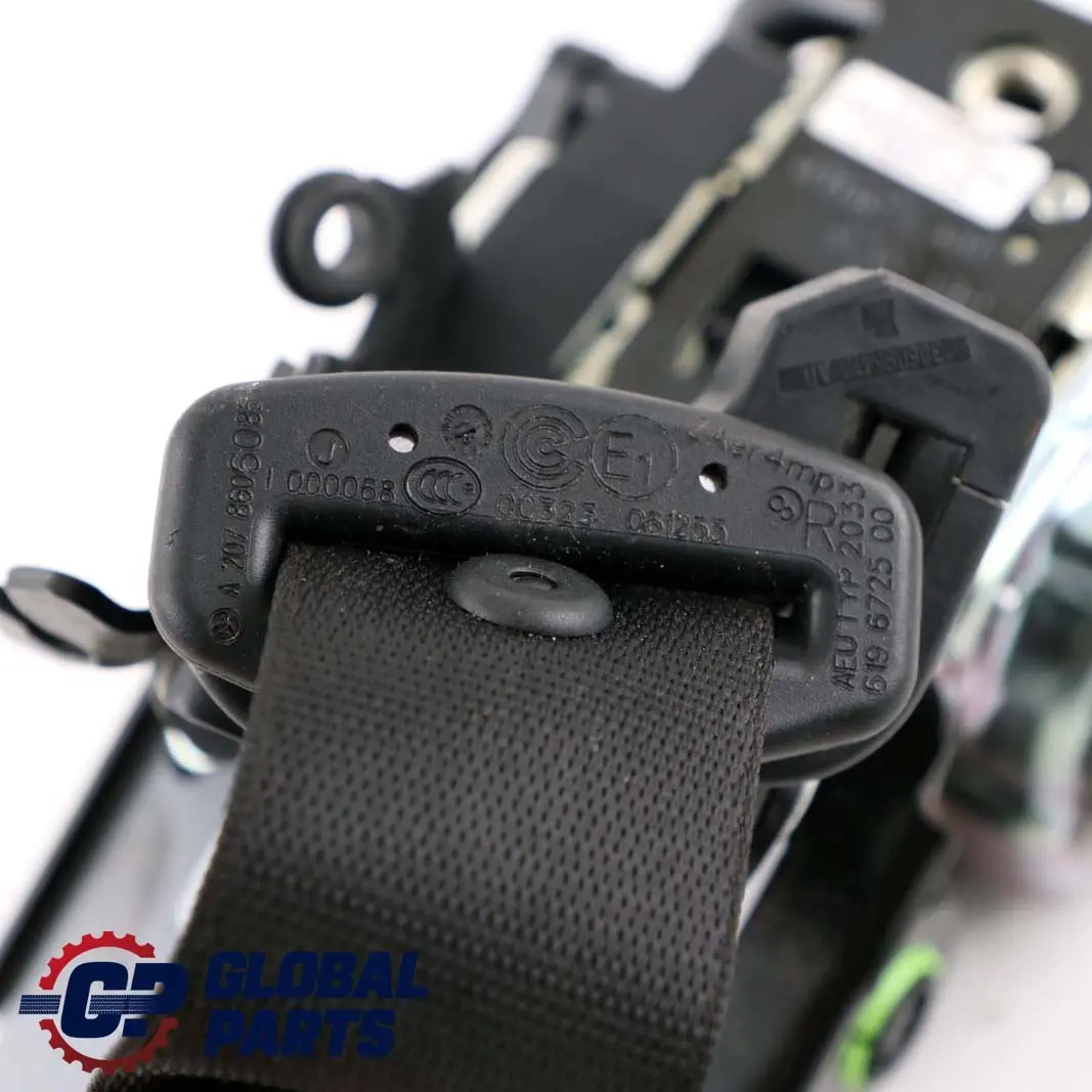 Mercedes-Benz E-Class W207 Front Right O/S Seat Belt Black to with Part number A2078606085 Mercedes-Benz E-Class W207 Front Right O/S Seat Belt Black - SKU A2078606085 - Part number A2078606085