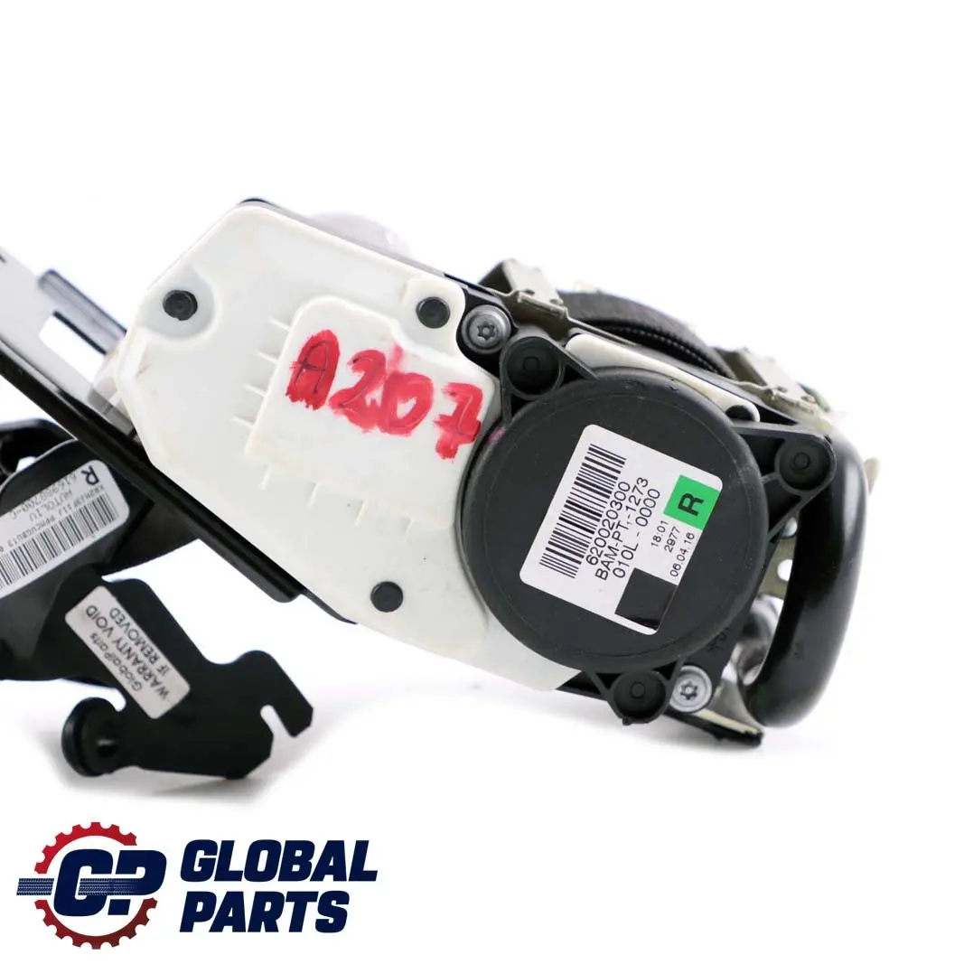 Mercedes W207 Cinturón de seguridad delantero derecho Negro - SKU A2078606085 - Número de pieza A2078606085