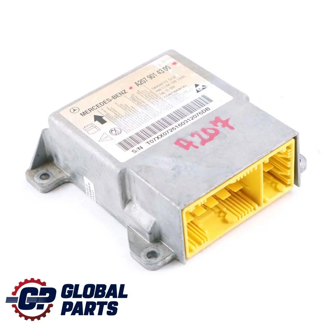 W207 Convertible Airbag System Control Unit Module para Mercedes A207 con número de pieza A2079014300 Mercedes A207 W207 Convertible Airbag System Control Unit Module - SKU A2079014300 - Número de pieza A2079014300