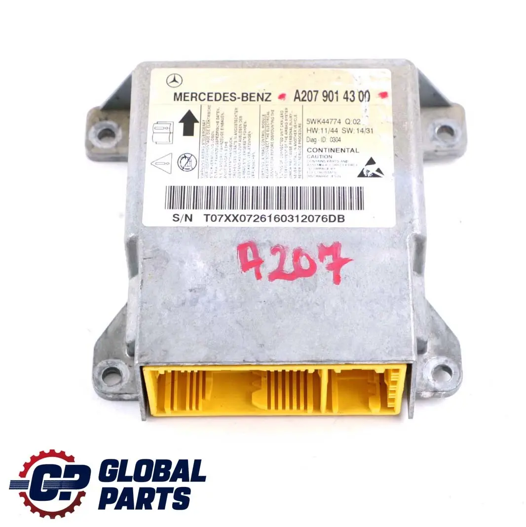 Mercedes A207 W207 Cabrio Modulo Unità di Controllo Sistema Airbag - SKU A2079014300 - Numero di parte A2079014300