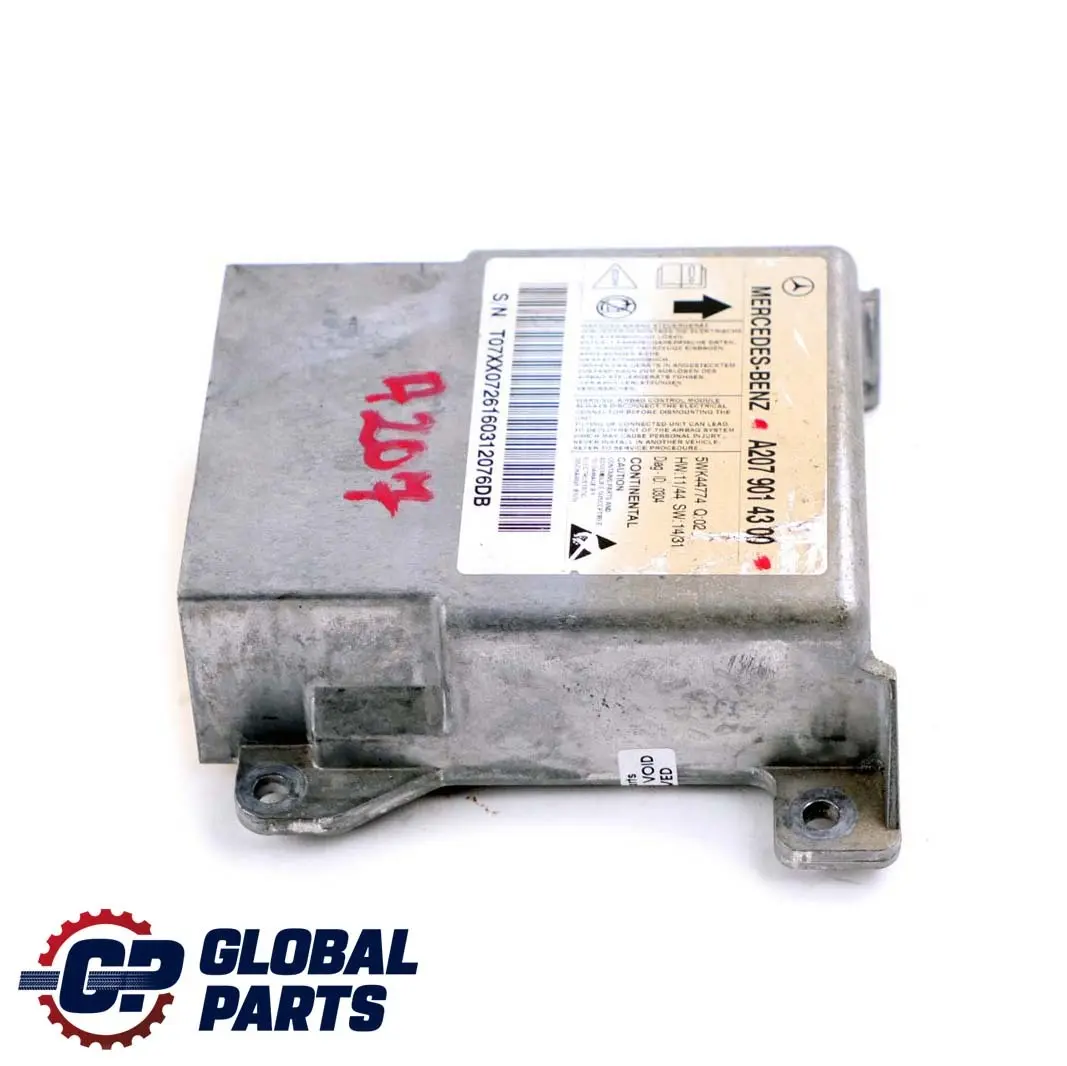 W207 Cabriolet Airbag System Control Unit Module pour Mercedes A207 à propos du numéro de pièce A2079014300 Mercedes A207 W207 Cabriolet Airbag System Control Unit Module - SKU A2079014300 - Numéro de pièce A2079014300