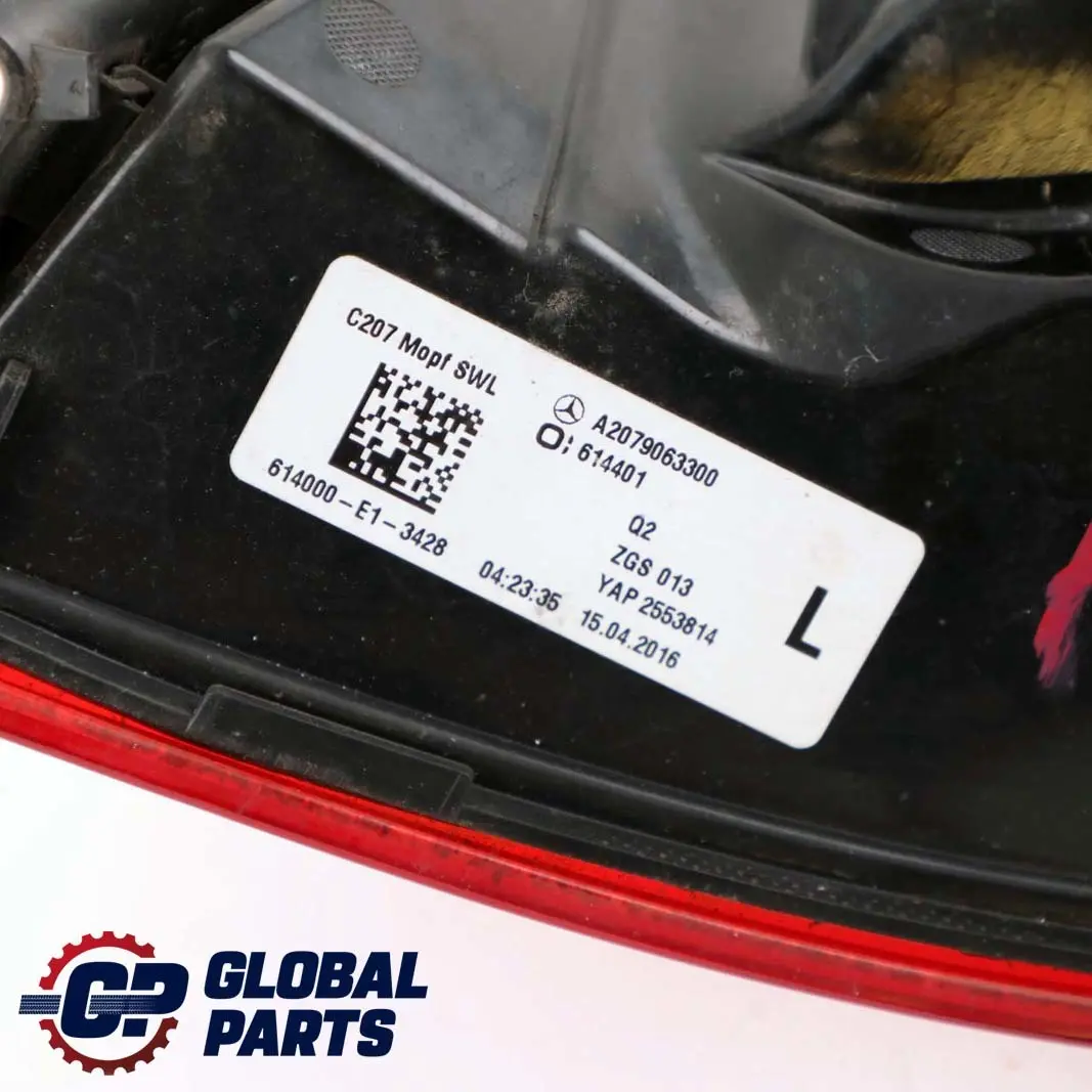  Mercedes-Benz E-Class W207 Rear Left N/S Taillight Tail Lamp Brake Light - SKU A2079063300 - Part number A2079063300