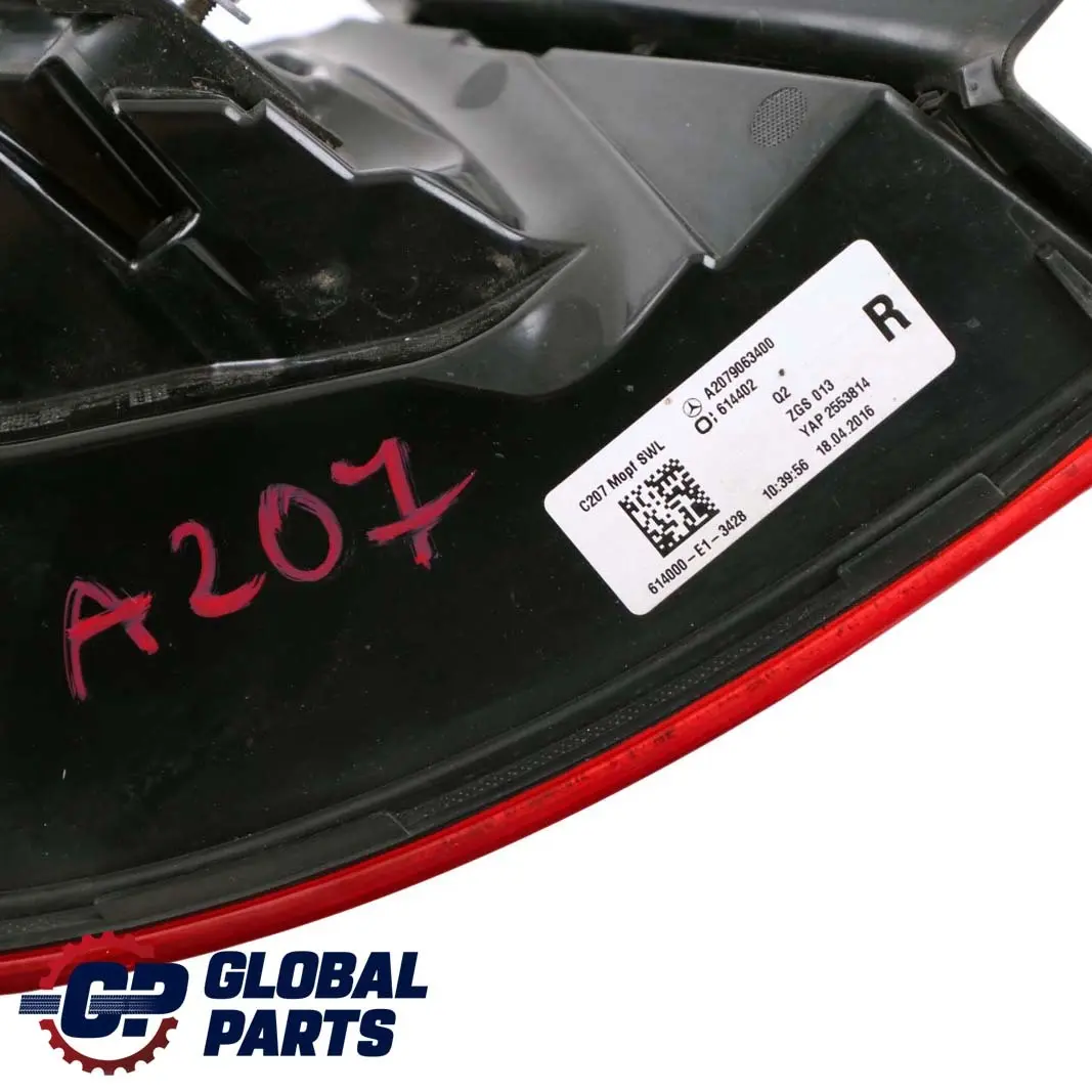 Mercedes-Benz E-Class W207 Rear Right O/S Taillight Tail Lamp Brake Light to with Part number A2079063400 Mercedes-Benz E-Class W207 Rear Right O/S Taillight Tail Lamp Brake Light - SKU A2079063400 - Part number A2079063400