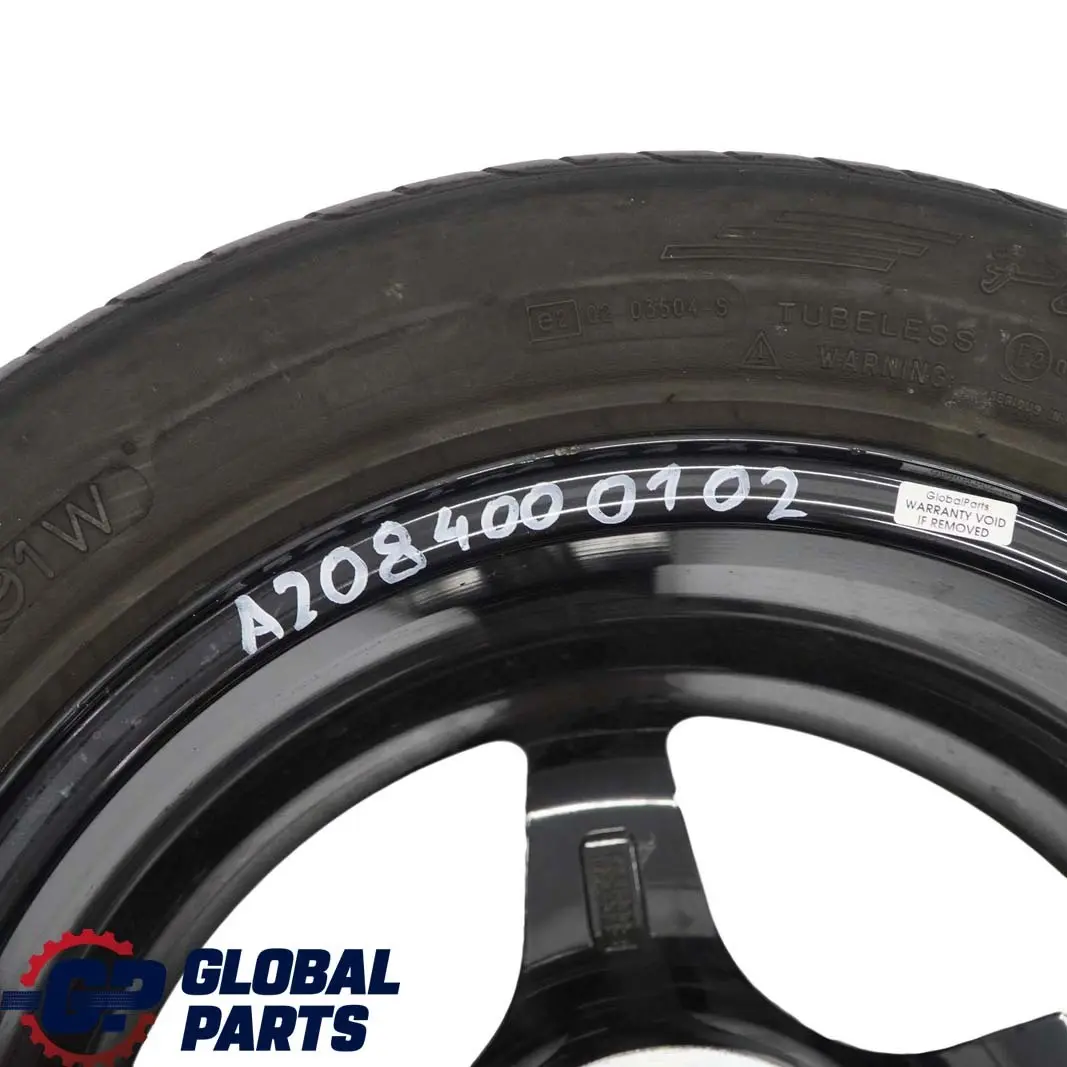  Mercedes-Benz W202 W203 W208 Spare Wheel 7J Tyre R16 205/55 A2084010602 - SKU A2084000102 - Part number A2084000102