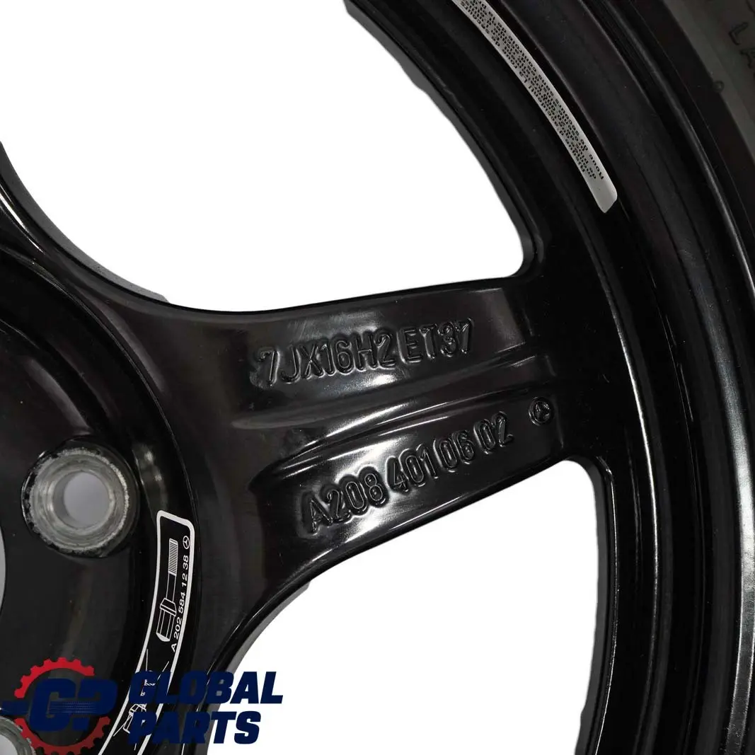  Mercedes-Benz W202 W203 Felge 16" Notrad Reserverad Reifen 205/55 A2084010602 - SKU A2084000102 - Teilenummer A2084000102