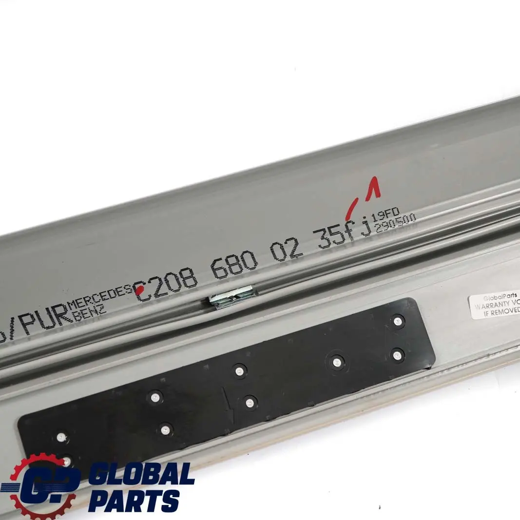 Mercedes-Benz C208 W208 Front Door Sill Entrance Trim Strip Grey to with Part number A2086800235 Mercedes-Benz C208 W208 Front Door Sill Entrance Trim Strip Grey - SKU A2086800235-1 - Part number A2086800235